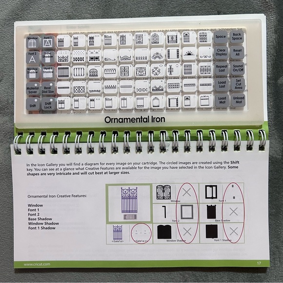 Cricut ORNAMENTAL IRON shapes & font - Picture 3 of 14